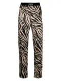 TOM FORD zebra-print silk pyjama bottoms - Black