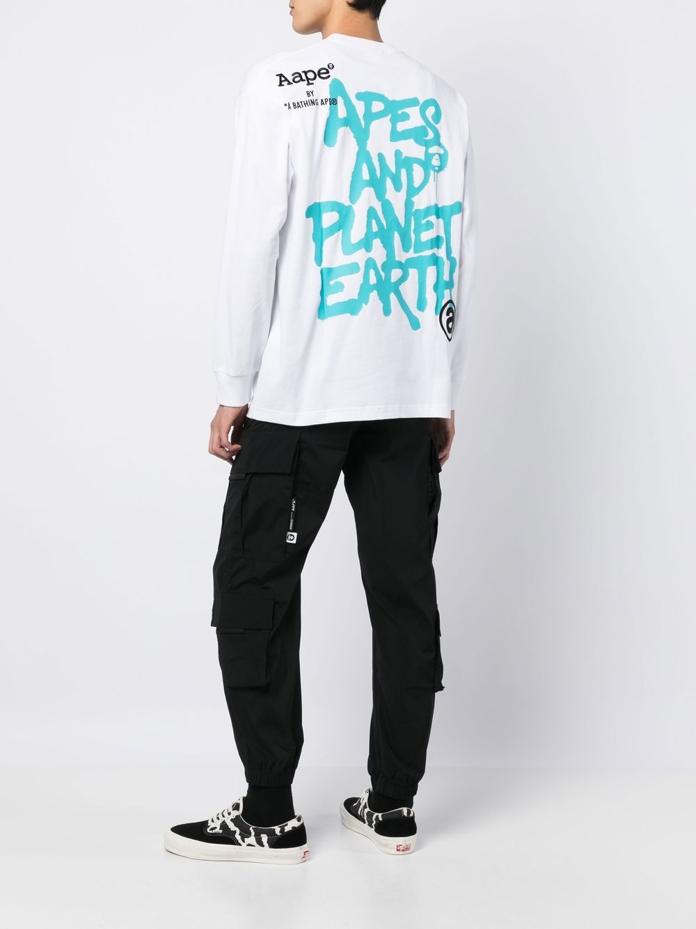 AAPE BY *A BATHING APE® Top met logoprint - Wit