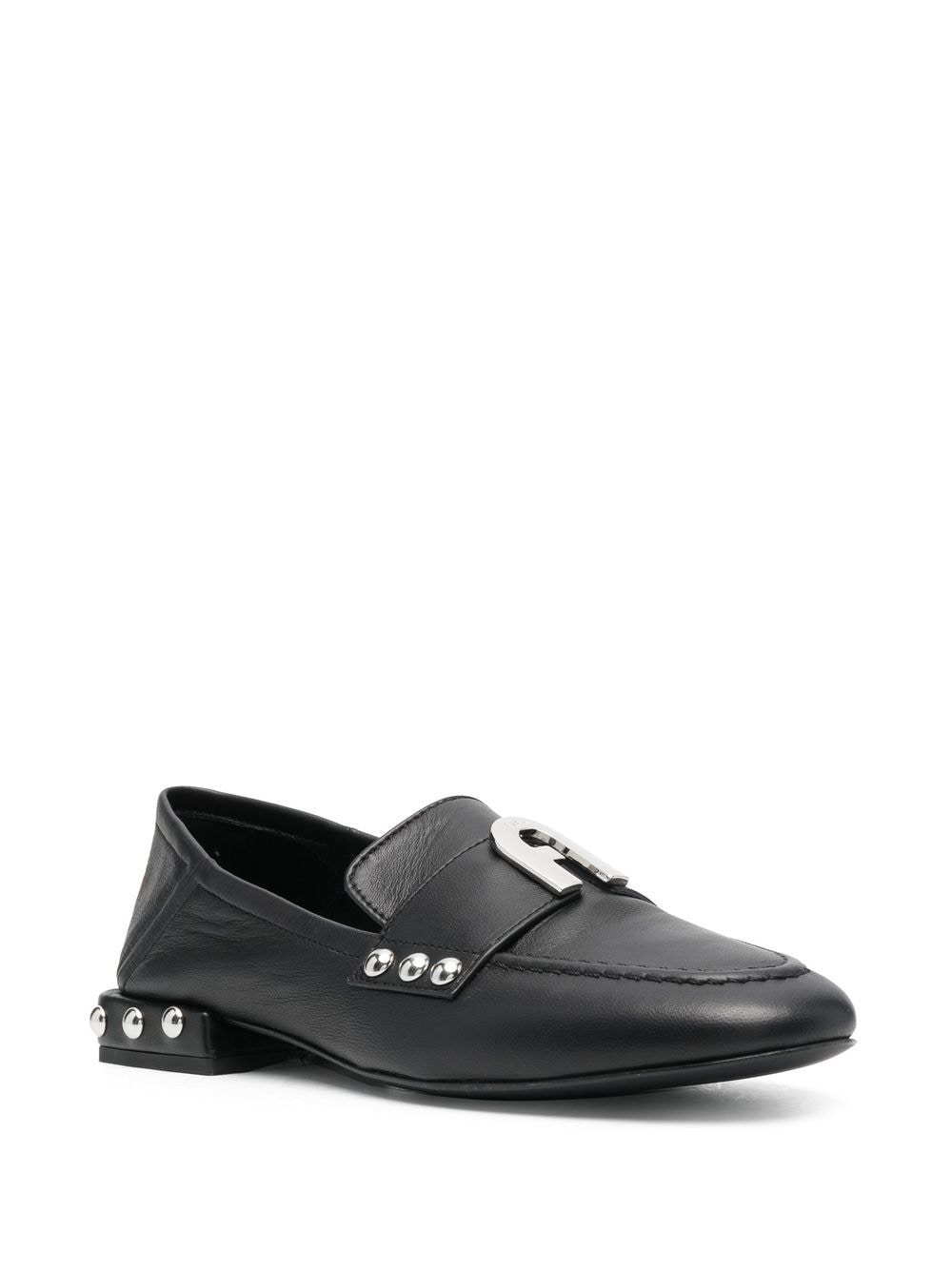 Furla Studded Leather Loafers - Farfetch