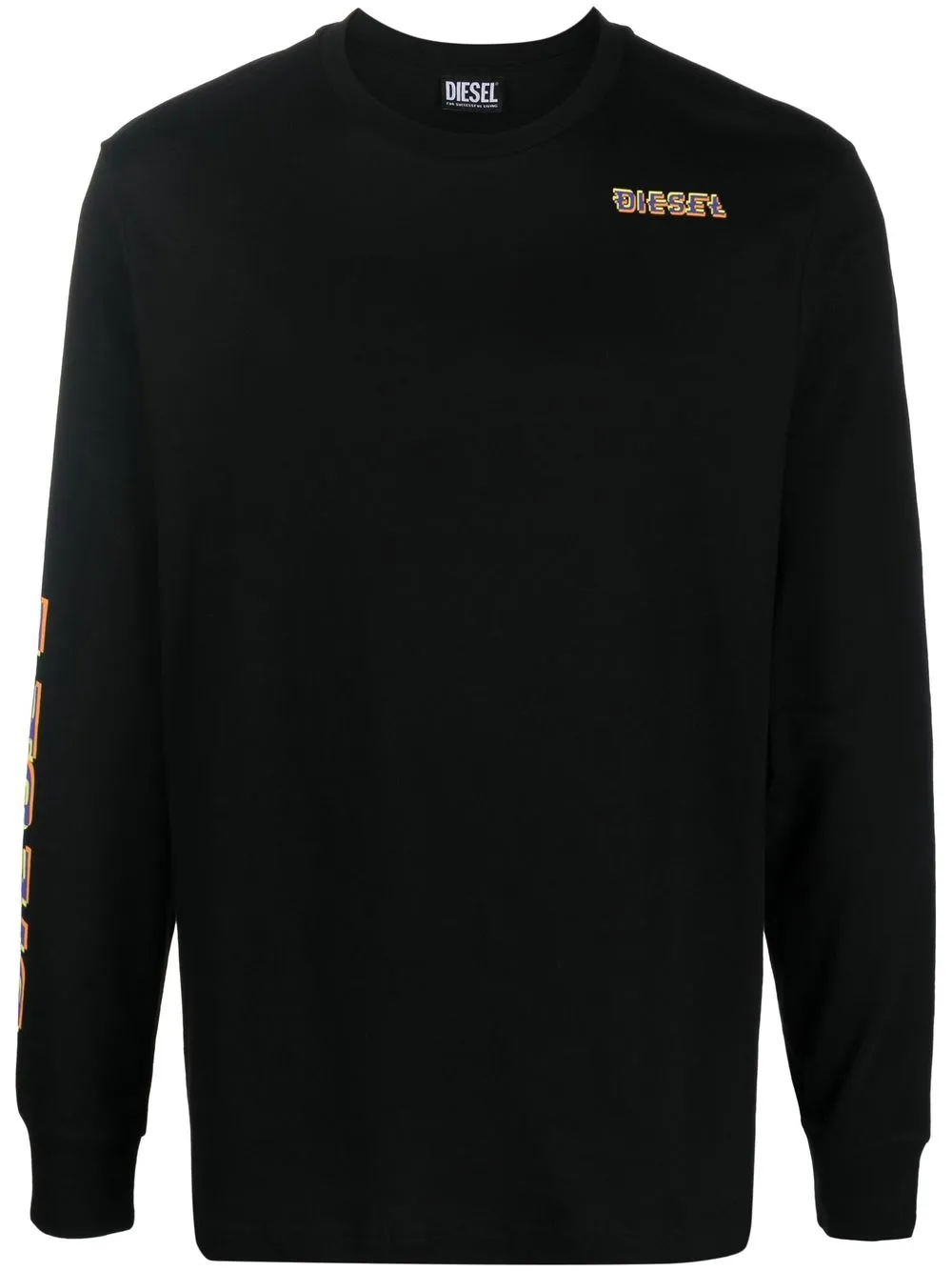 

Diesel sudadera con logo estampado - Negro