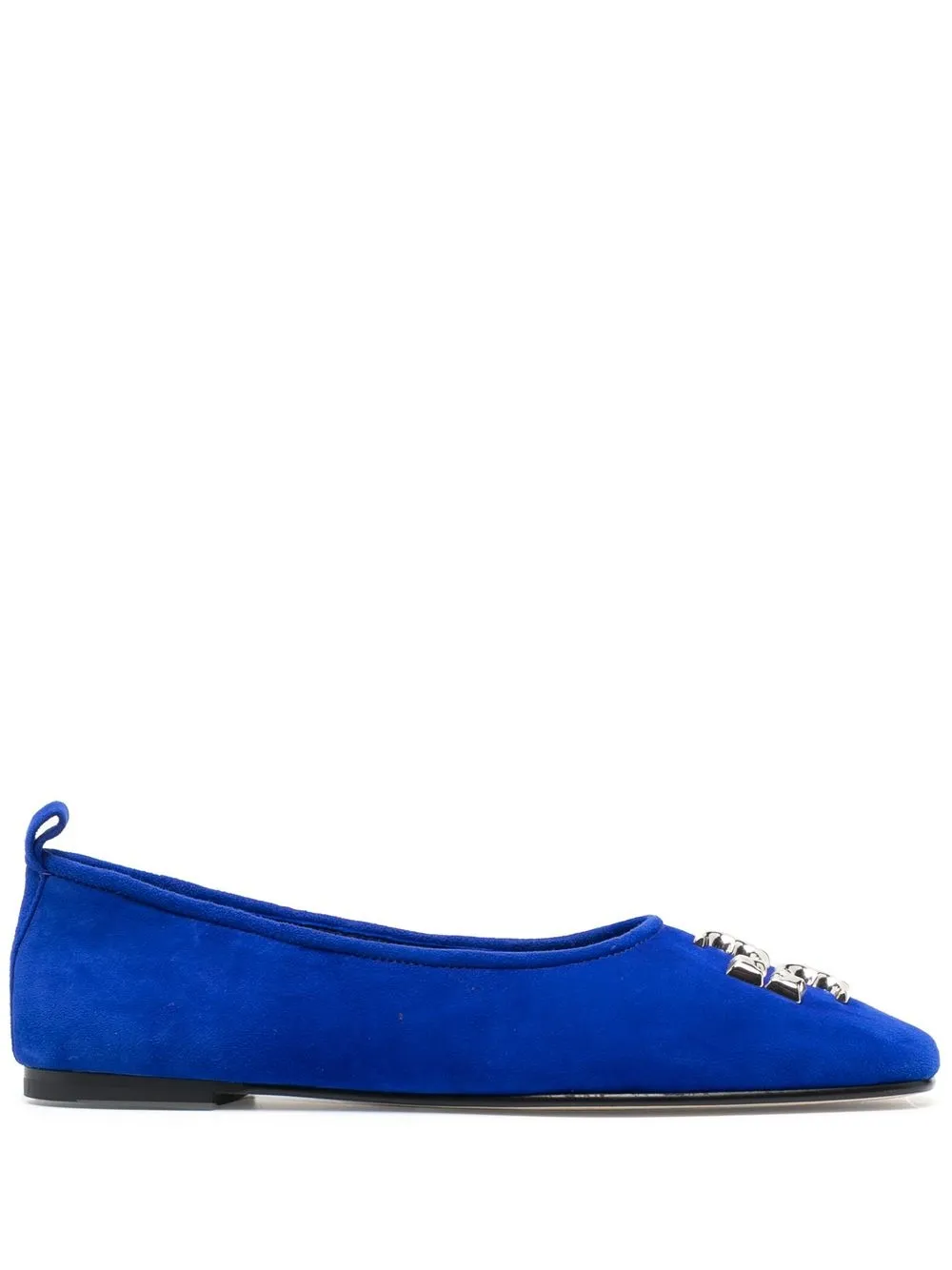 

Tory Burch logo-plaque suede-leather pumps - Blue