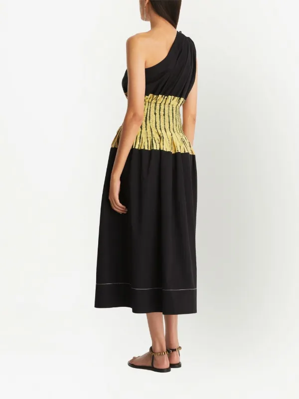 tory burch one shoulder dress