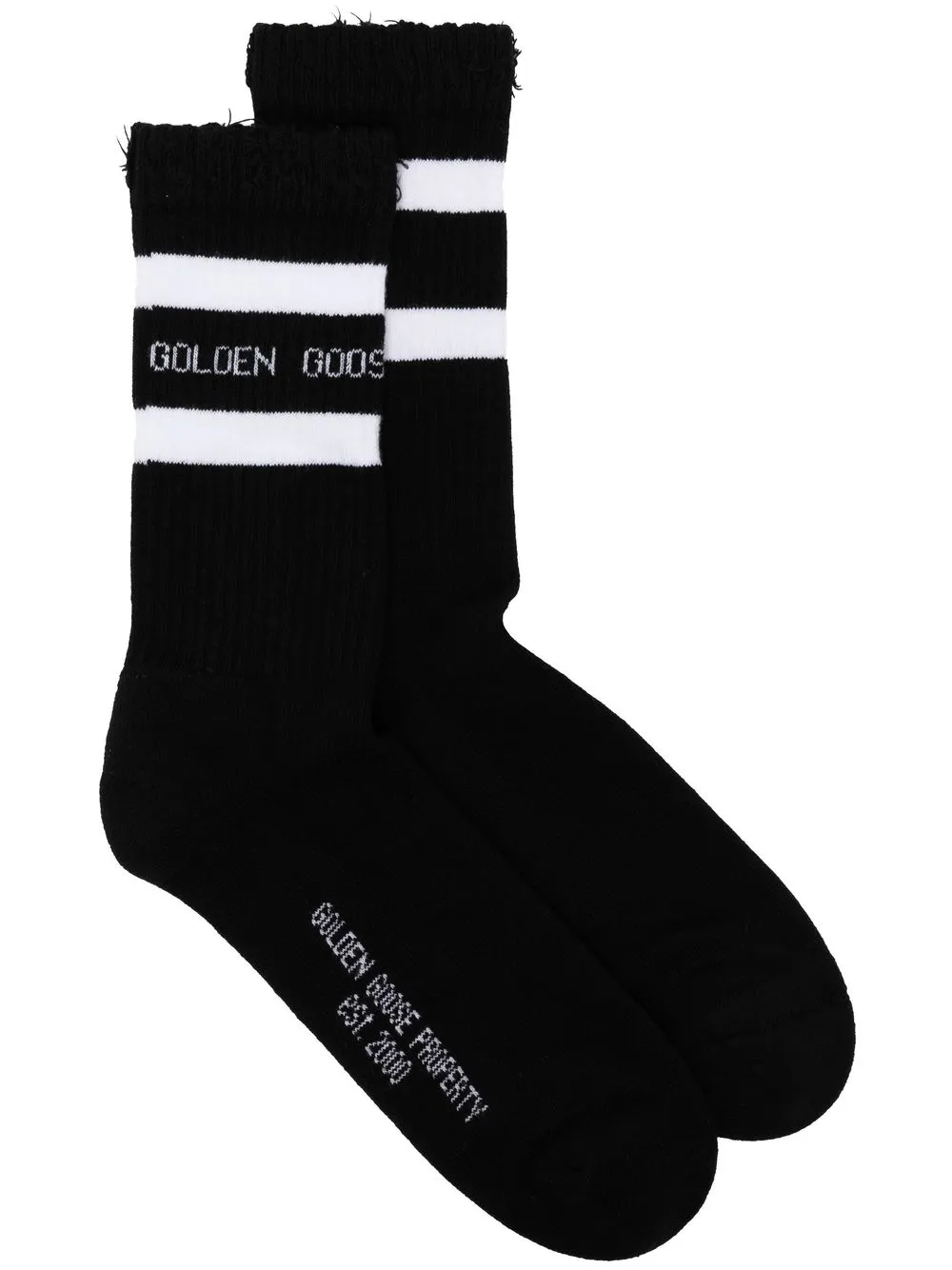 

Golden Goose intarsia-logo socks - Black