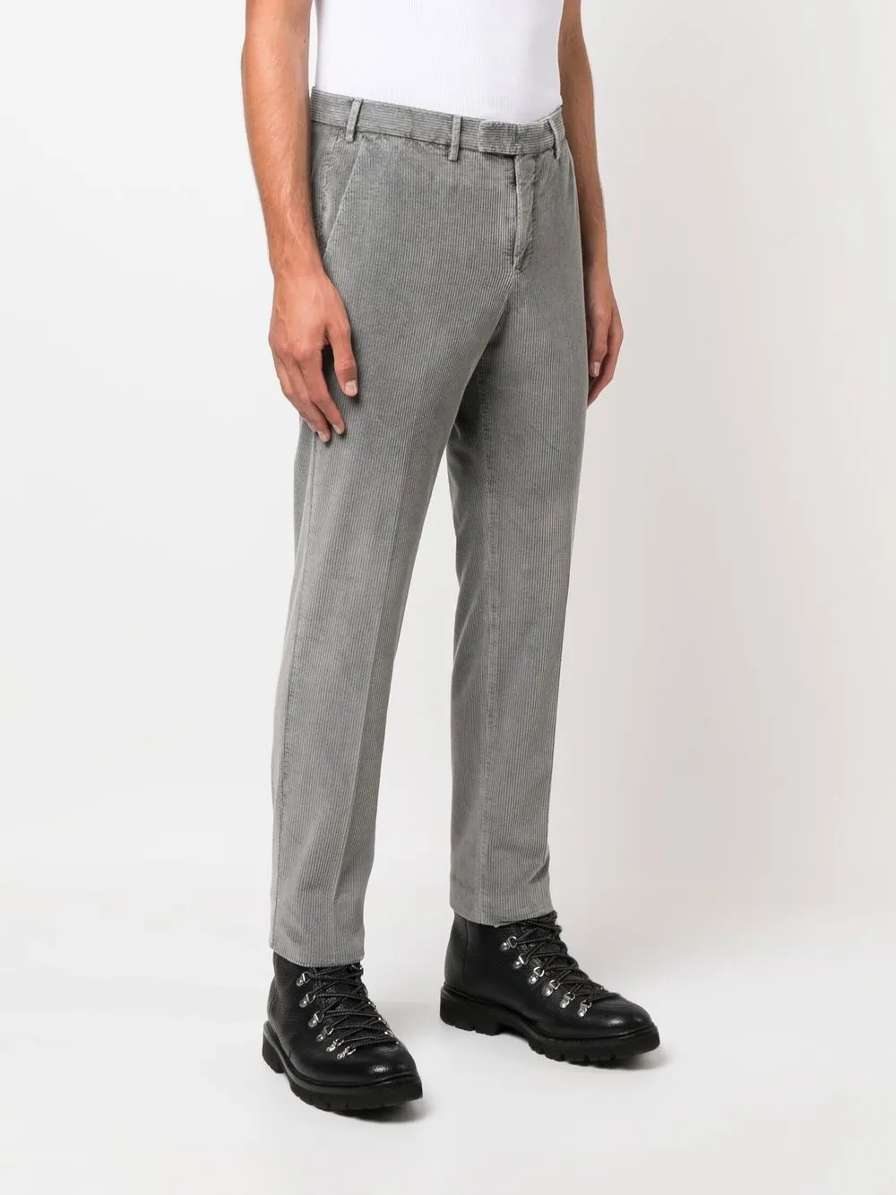  Pt Torino Cordhose Mit Geradem Bein   Grau 