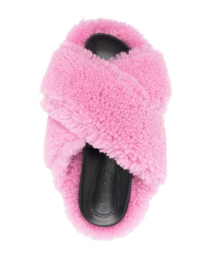 marni shearling sandals