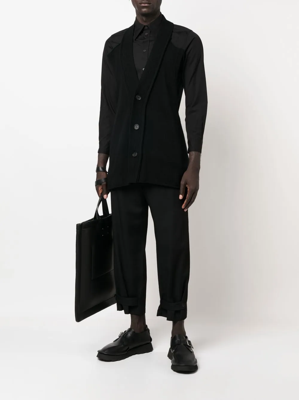 Yohji Yamamoto Mouwloos hemd - Zwart