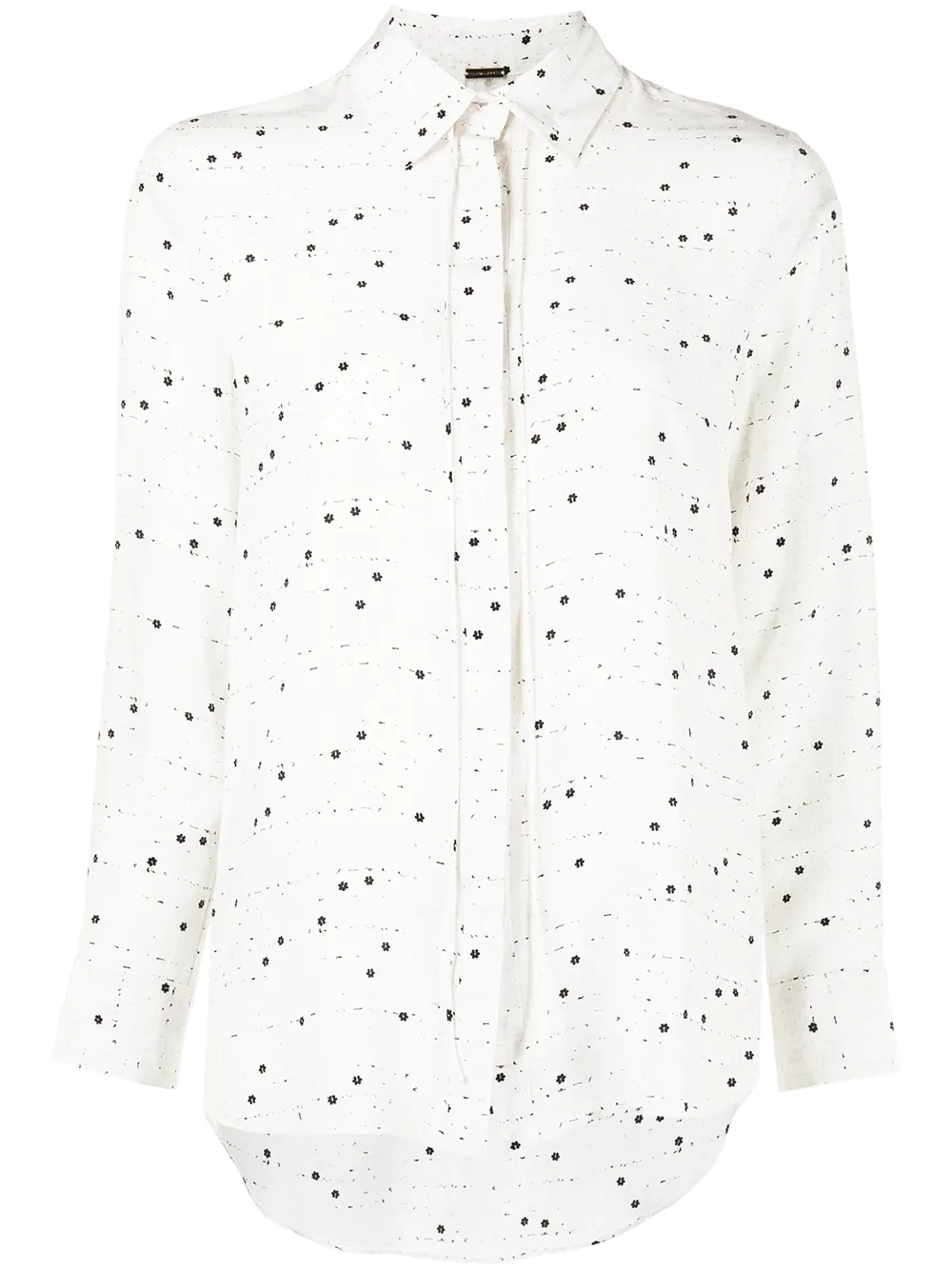 adam lippes polka dot-print silk shirt - white