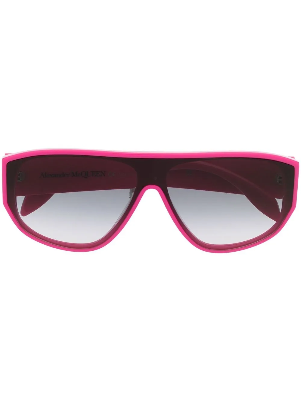 

Alexander McQueen Eyewear lentes de sol con armazón estilo piloto y logo estampado - Rosado