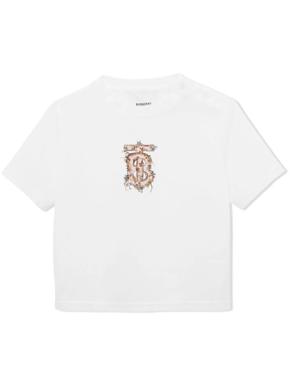Burberry Kids monogram-motif cotton T-shirt - White