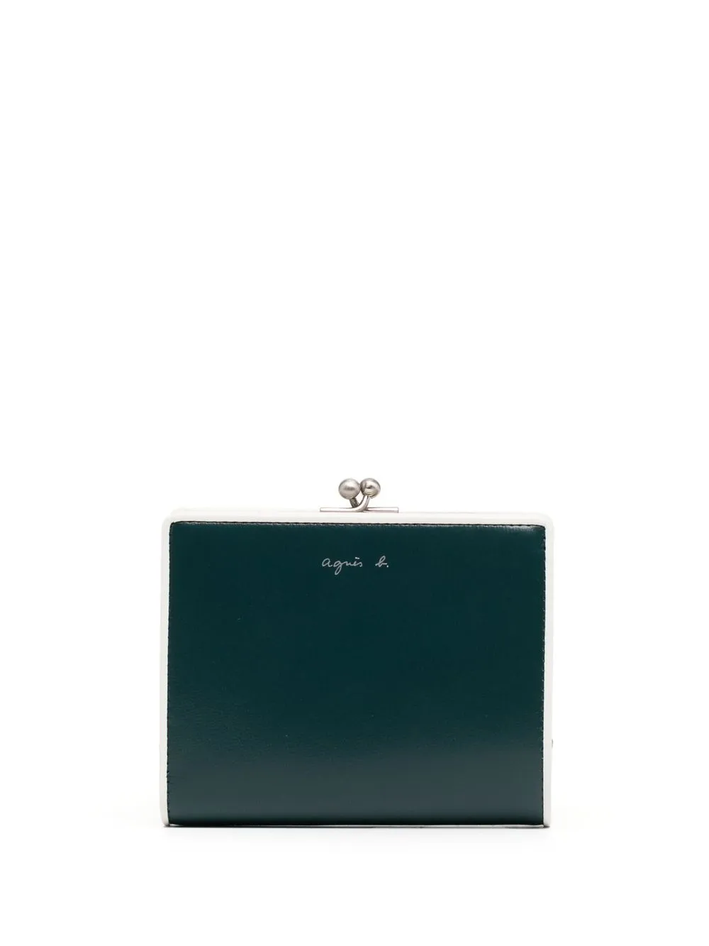 

agnès b. logo-detail leather purse - Blue