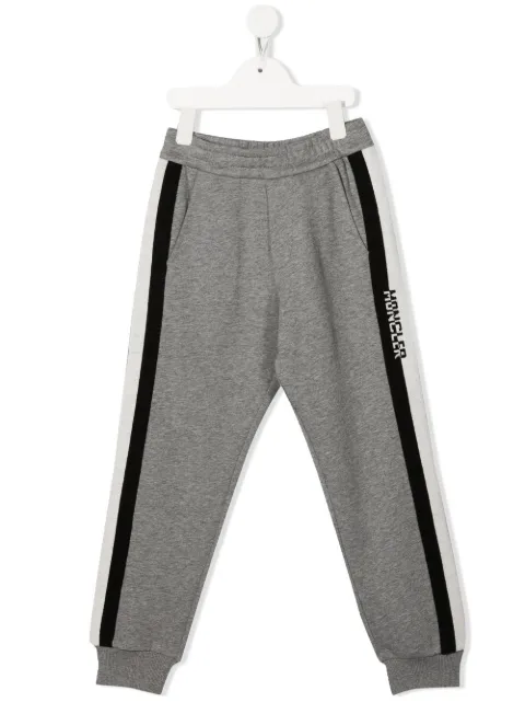 Moncler Enfant pants tejidos con logo en intarsia 