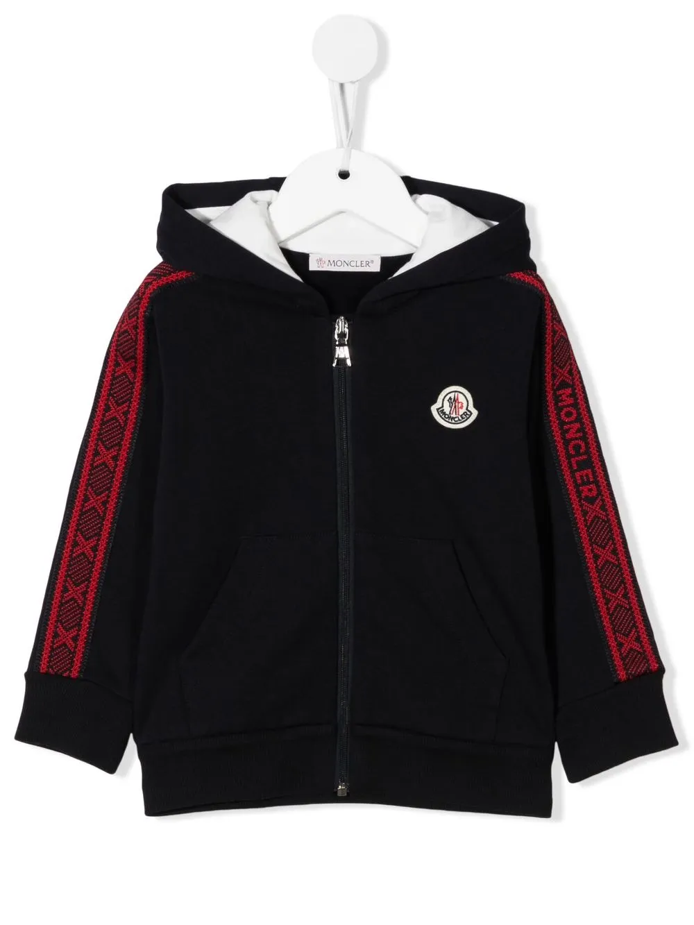 

Moncler Enfant hoodie con cierre y logo - Azul