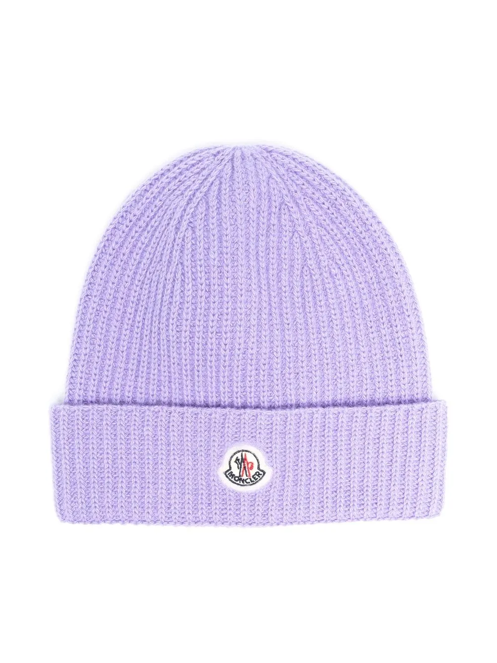 

Moncler Enfant gorro tejido con parche del logo - Morado