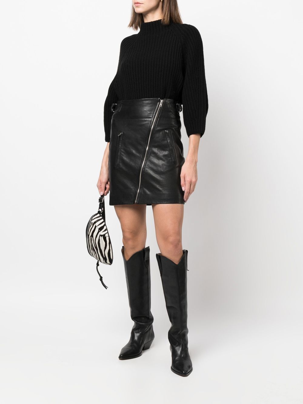 Image 2 of MARANT ÉTOILE high-waisted leather skirt