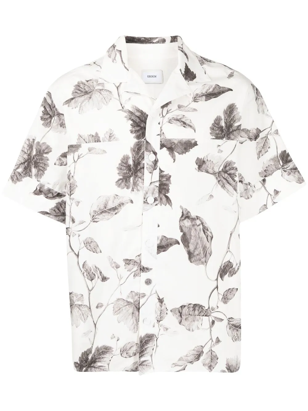 

Erdem short-sleeve floral-print shirt - White