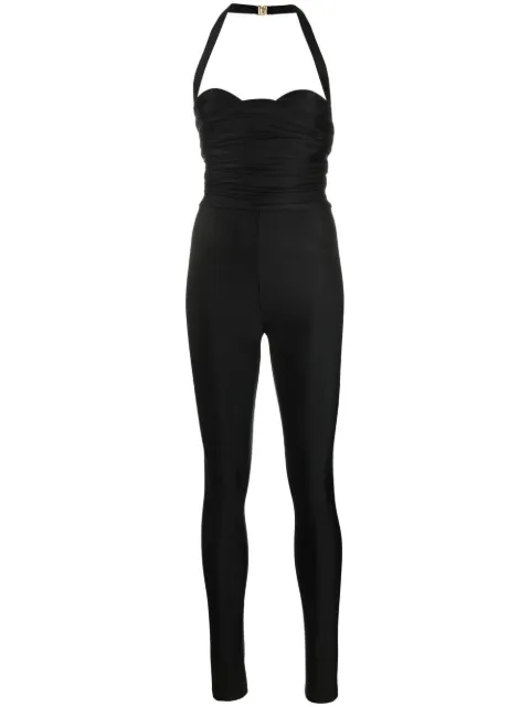 Saint Laurent ruched halterneck jumpsuit