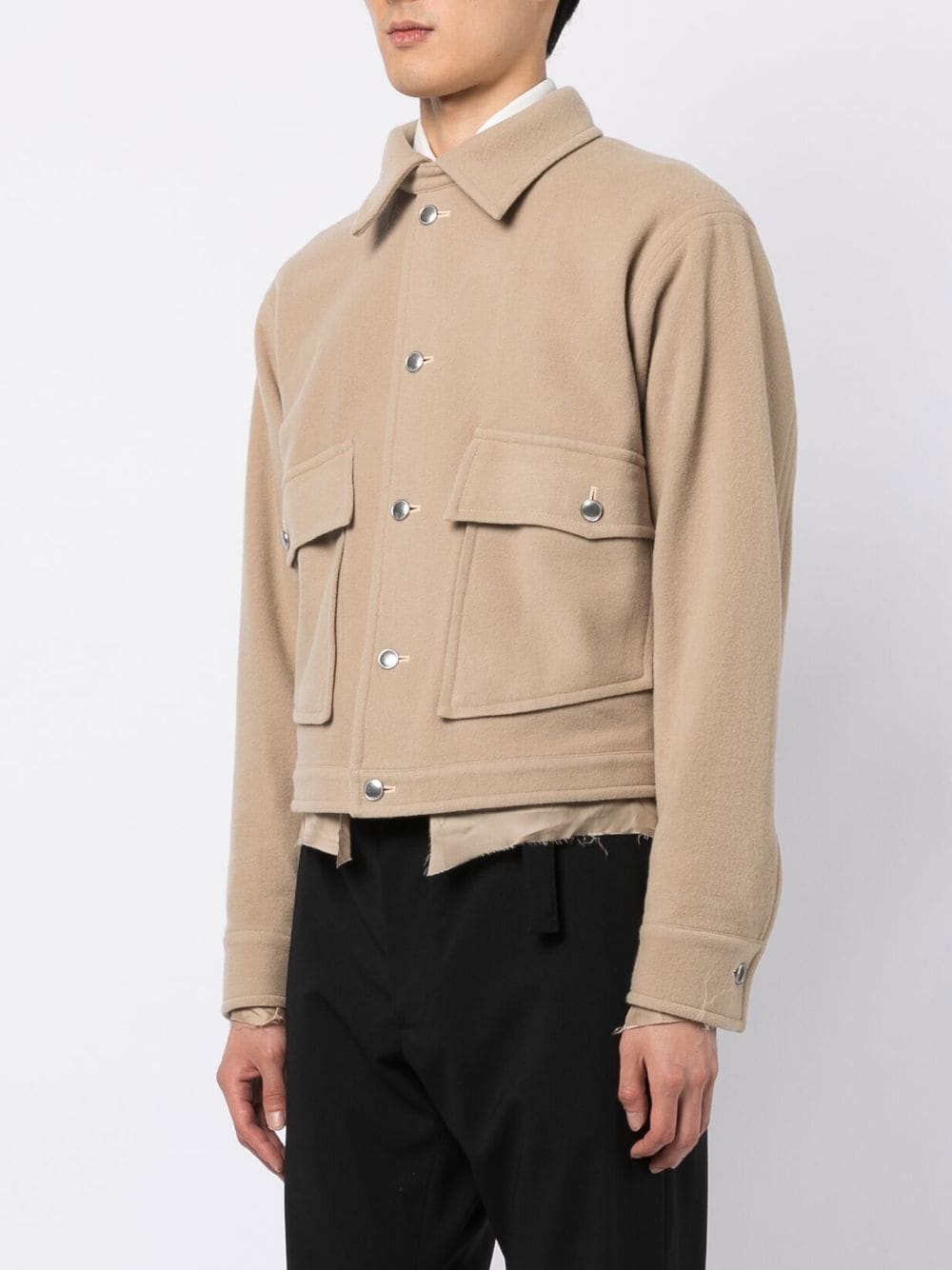 Sulvam Layered wool-blend Shirt Jacket - Farfetch