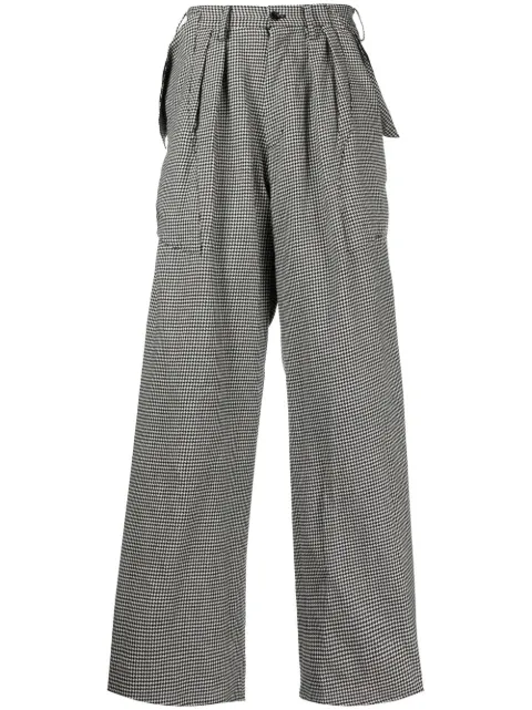 sulvam houndstooth wide-leg trousers