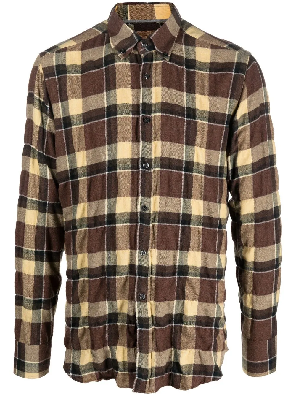 

Tintoria Mattei checked long-sleeve shirt - Brown