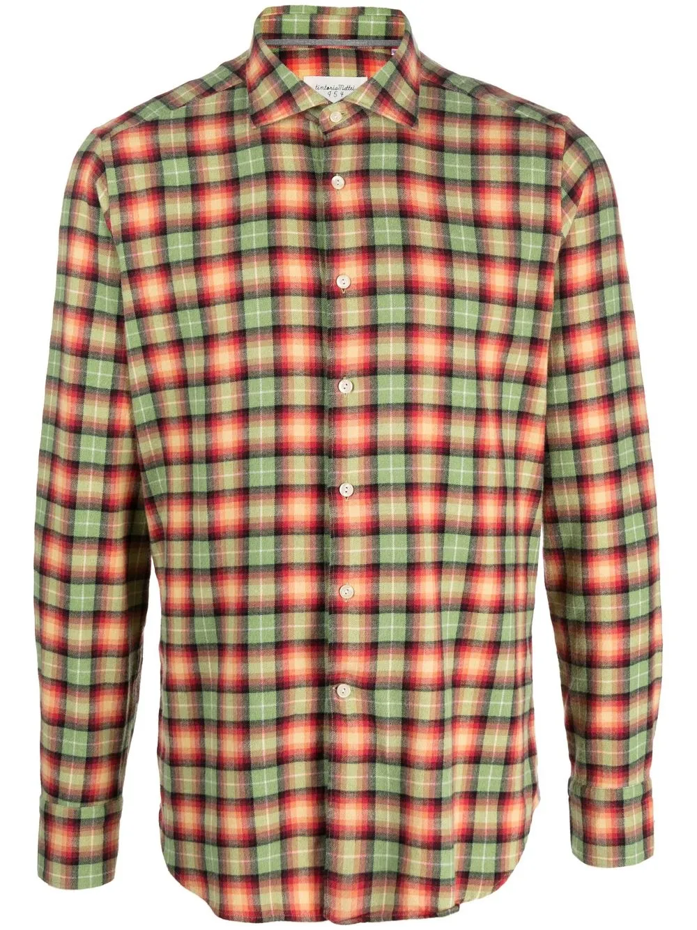 

Tintoria Mattei checked long-sleeve shirt - Red