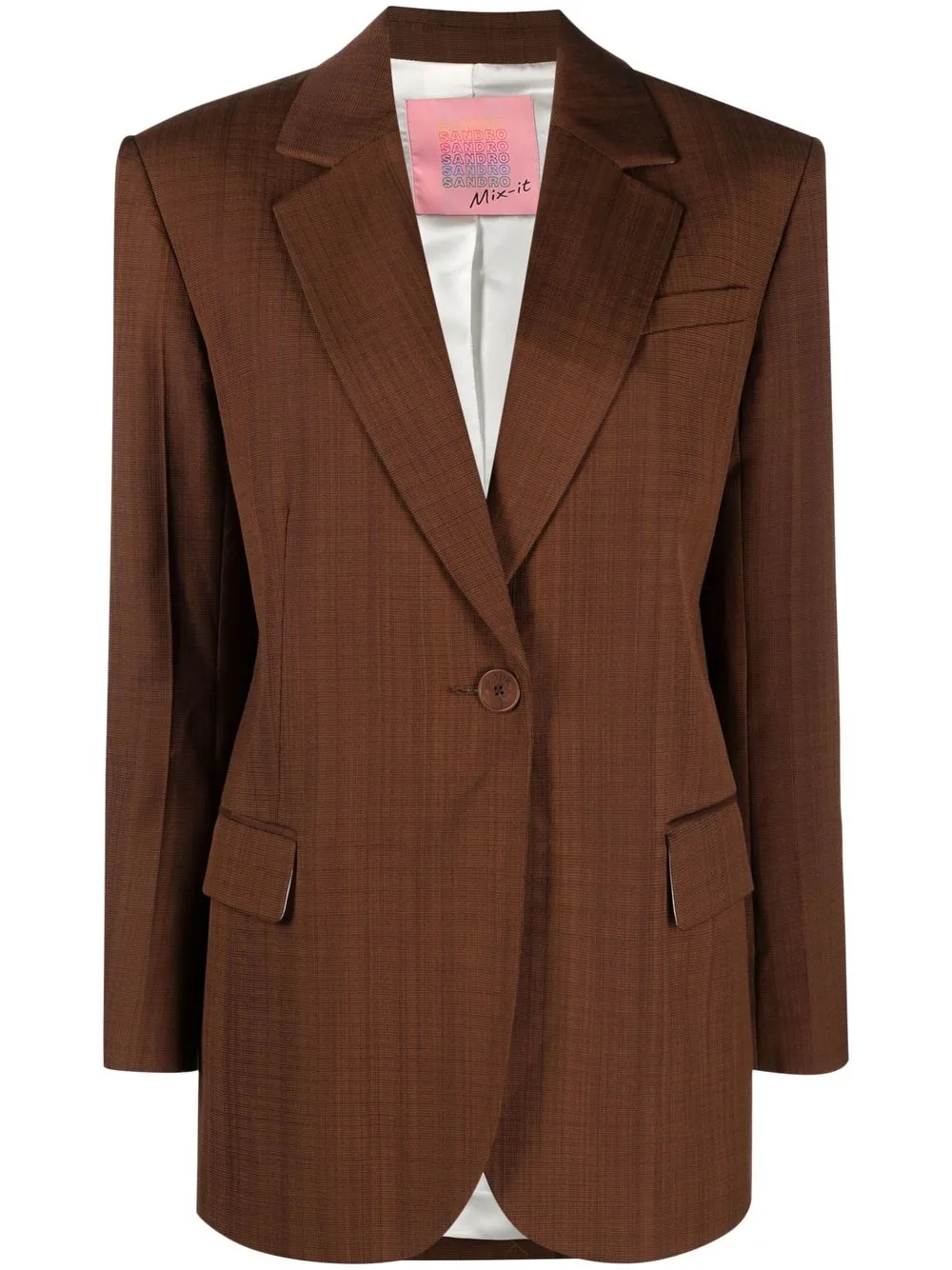 

SANDRO Harper jacquard blazer - Brown