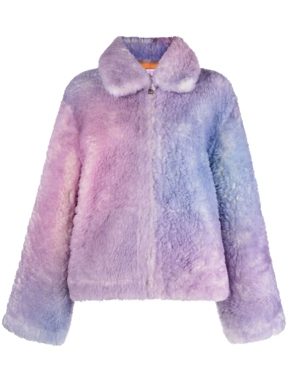 

ERL shearling tie-dye jacket - Pink