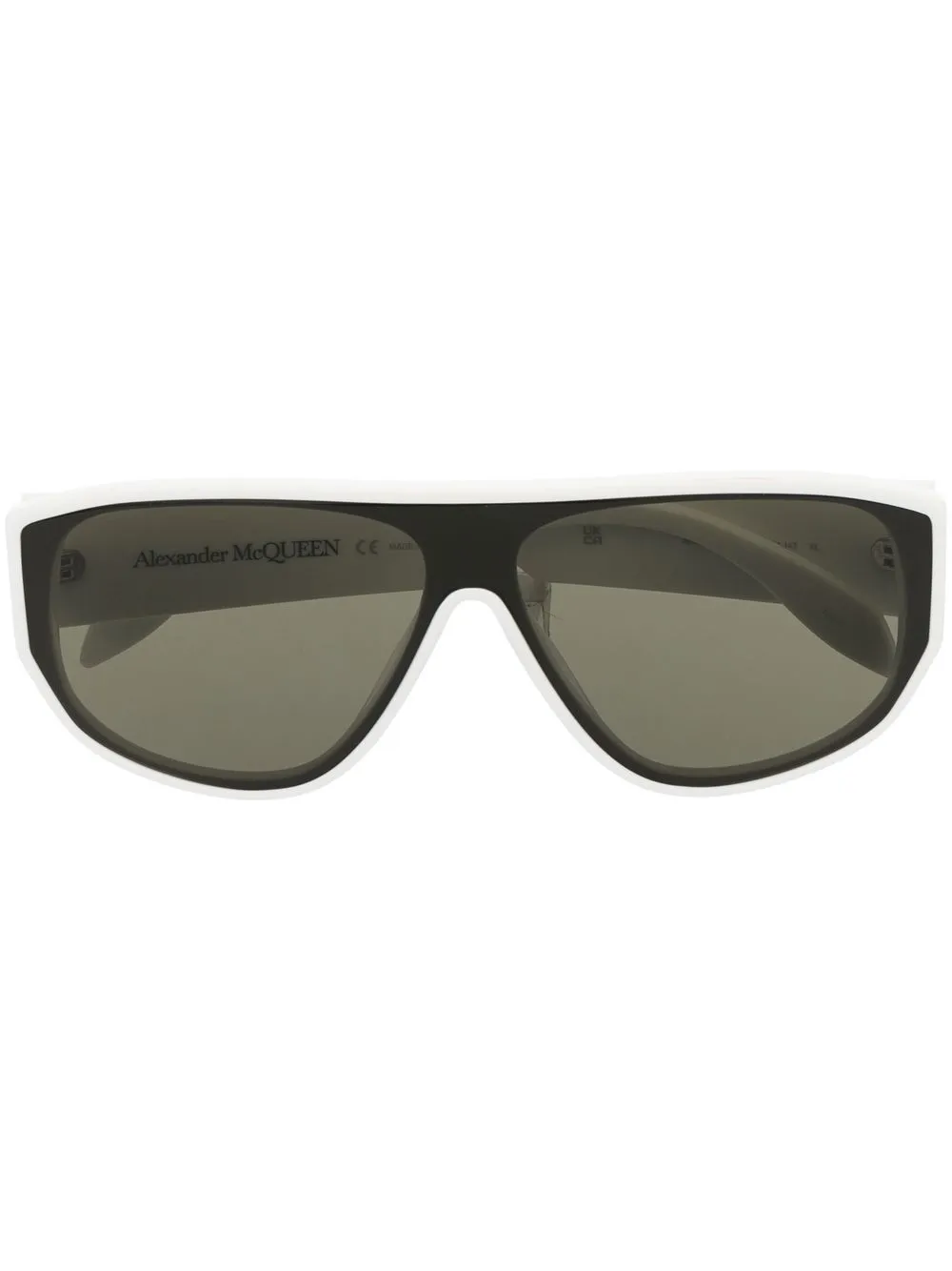 Alexander McQueen Eyewear logo-print sunglasses - White