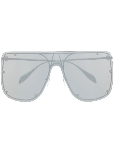 Alexander McQueen Eyewear نظارة شمس كبيرة بتصميم بايلوت وبدون إطار
