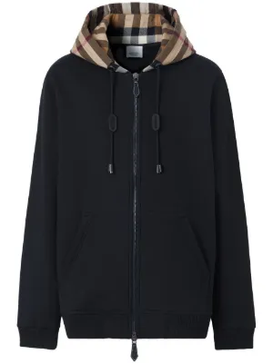 Burberry hoodie mens clearance black