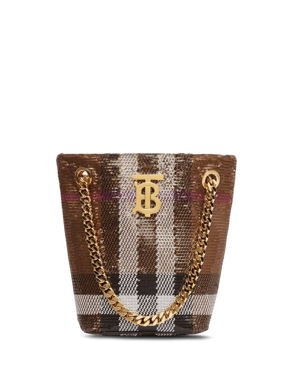 

Burberry bolsa mini Lola con lentejuela - Marrón