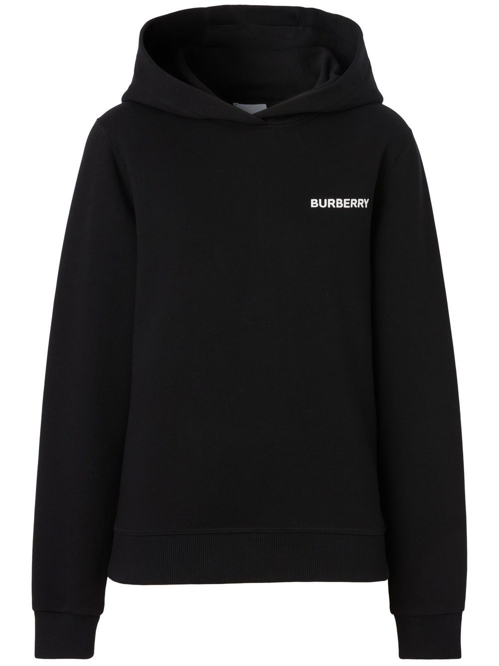 Burberry Horseferry Square Print Hoodie In Black