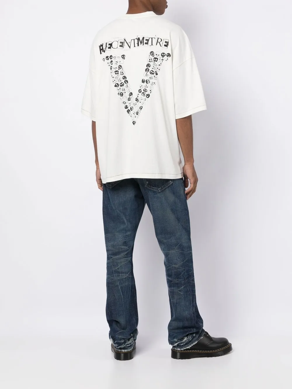 

FIVE CM cotton skull-print T-shirt - White