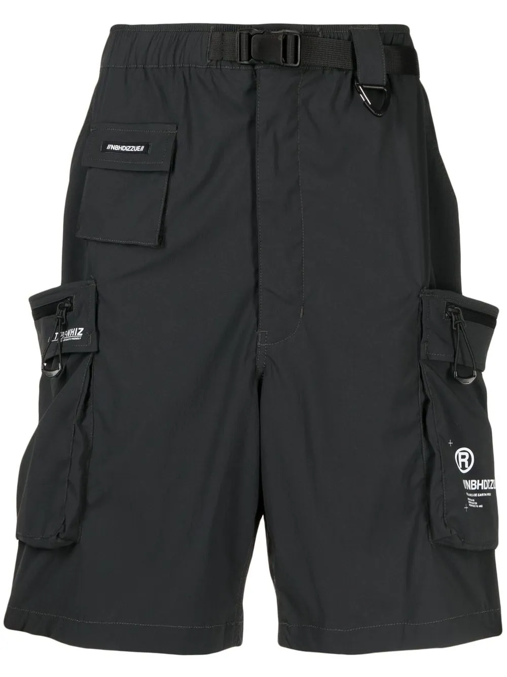 

izzue shorts cargo con cinturón - Negro