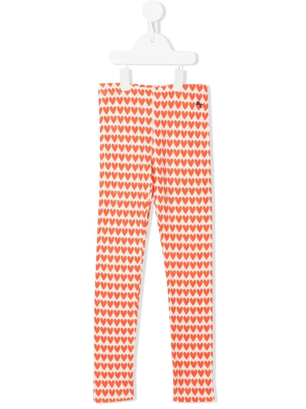 

Bobo Choses all-over heart-print leggings - Orange