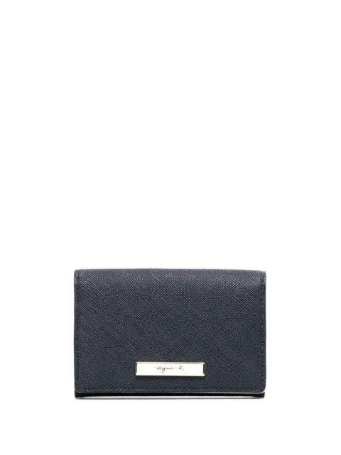 agnès b.  logo-plaque leather cardholder 