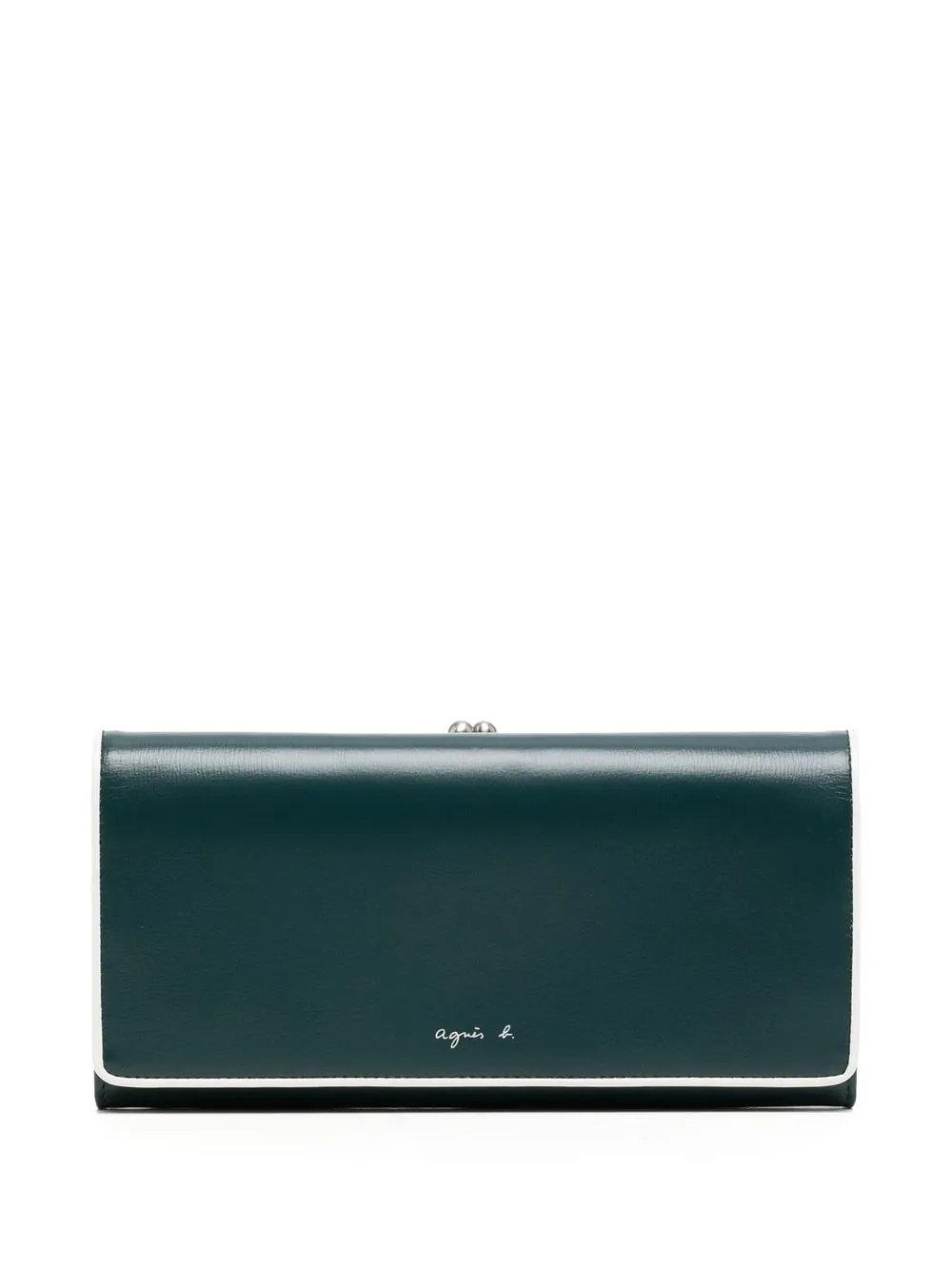 

agnès b. logo-detail leather purse - Blue