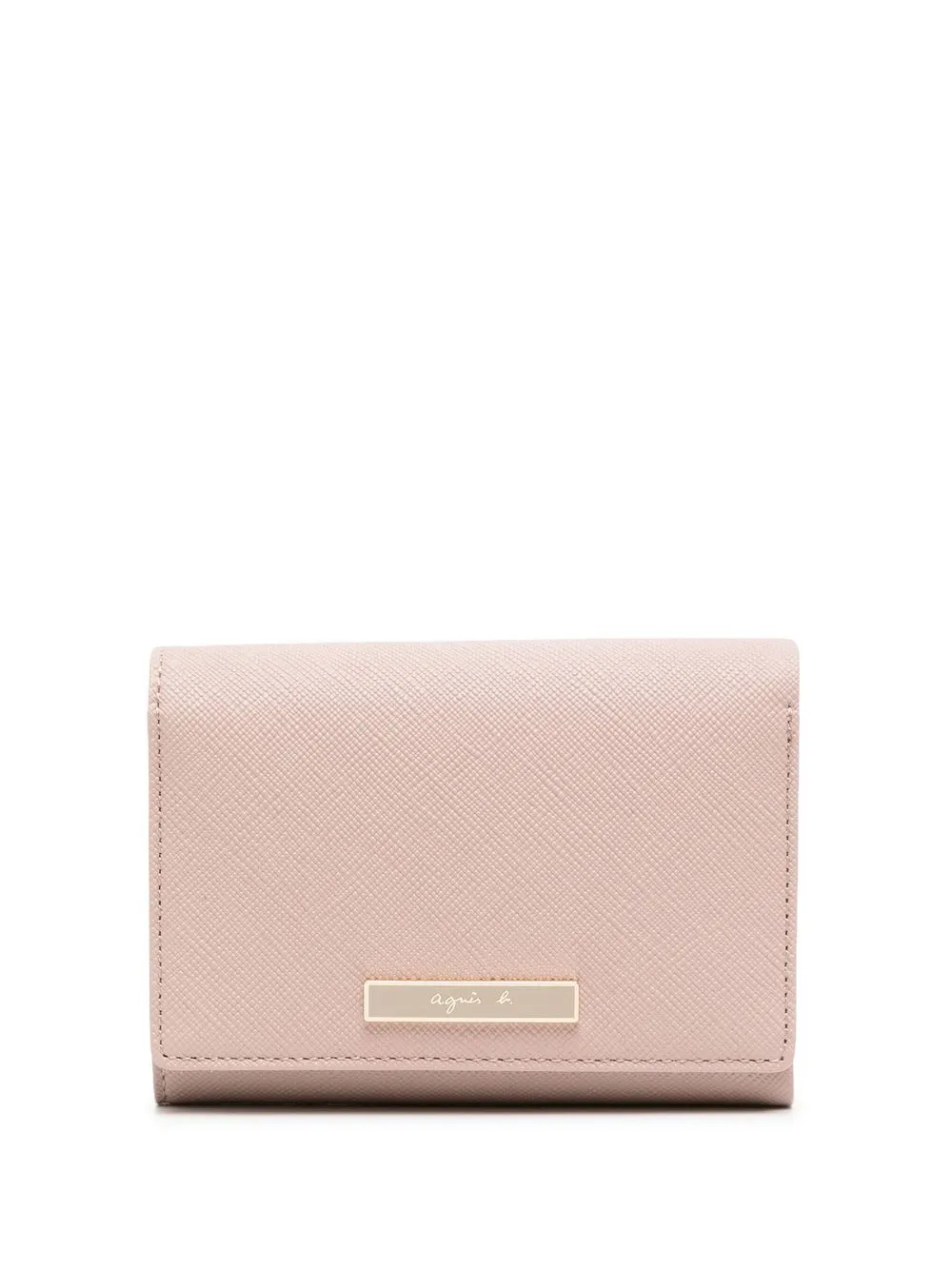 

agnès b. logo-plaque wallet - Pink