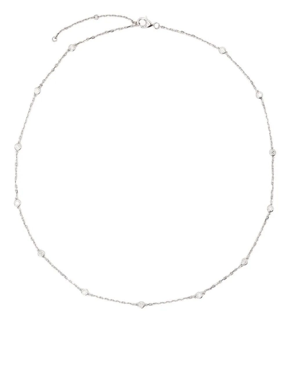 Anonymous 14kt White Gold Diamond Necklace In Silver