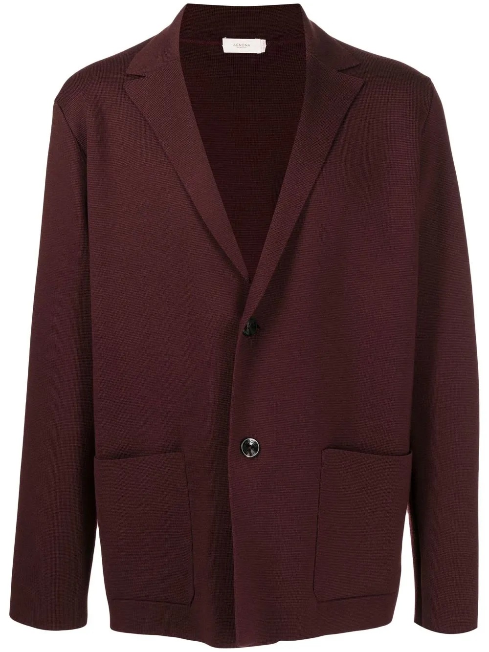 

Agnona blazer de tejido fino con botones - Rojo