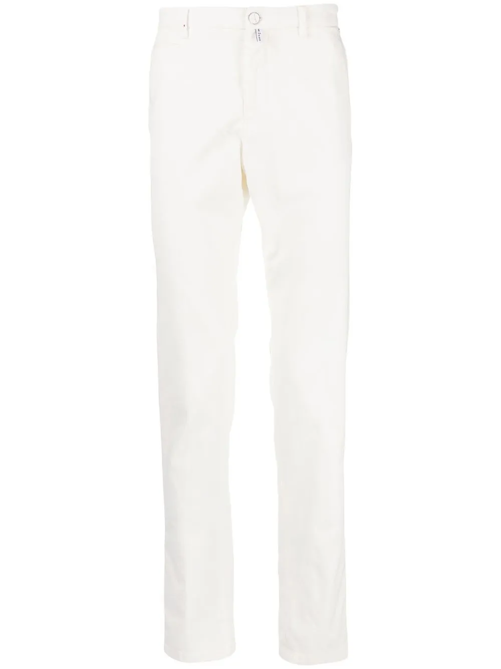 

Kiton mid-rise straight chinos - White