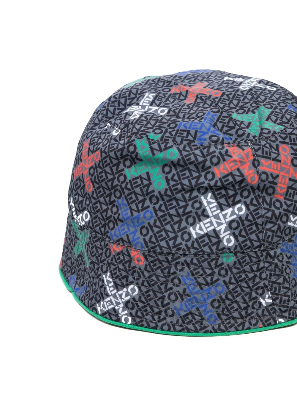 Kenzo Kids Vissershoed met logoprint - Grijs