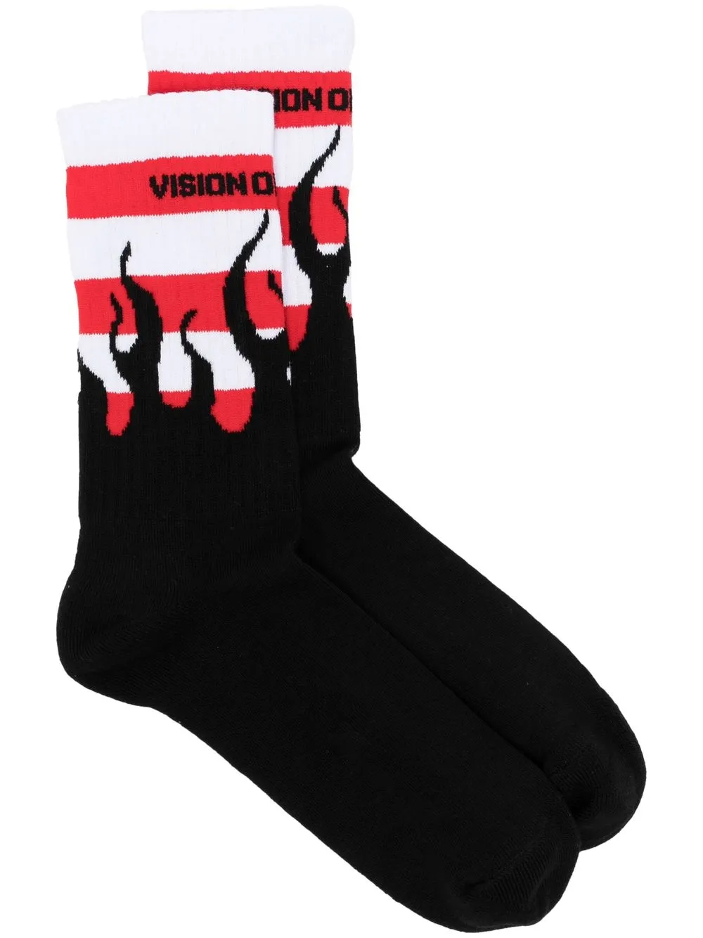 

Vision Of Super calcetines con llamas estampadas - Negro