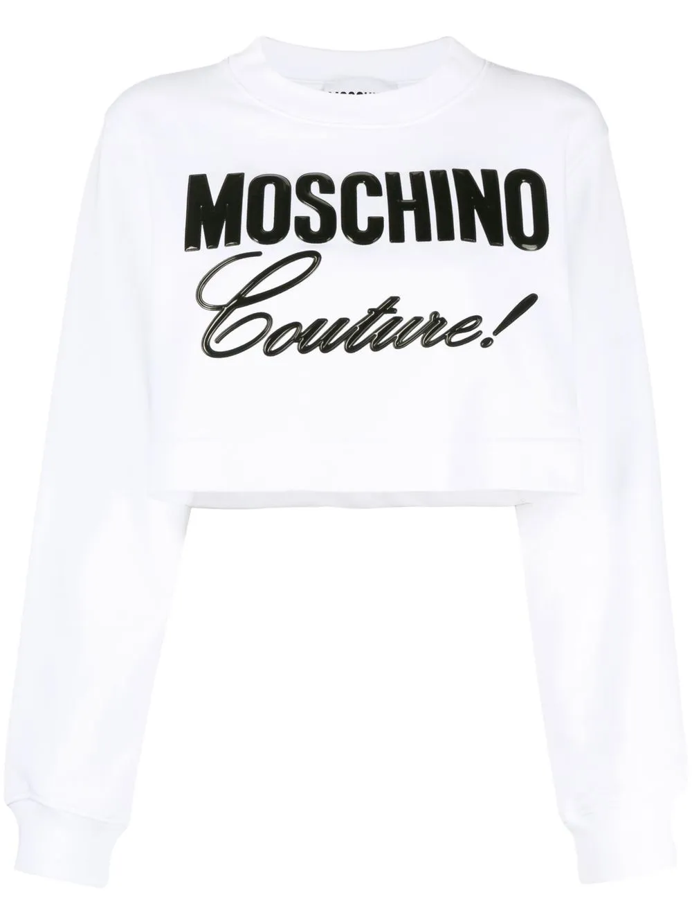 

Moschino embossed-logo cropped sweatshirt - White