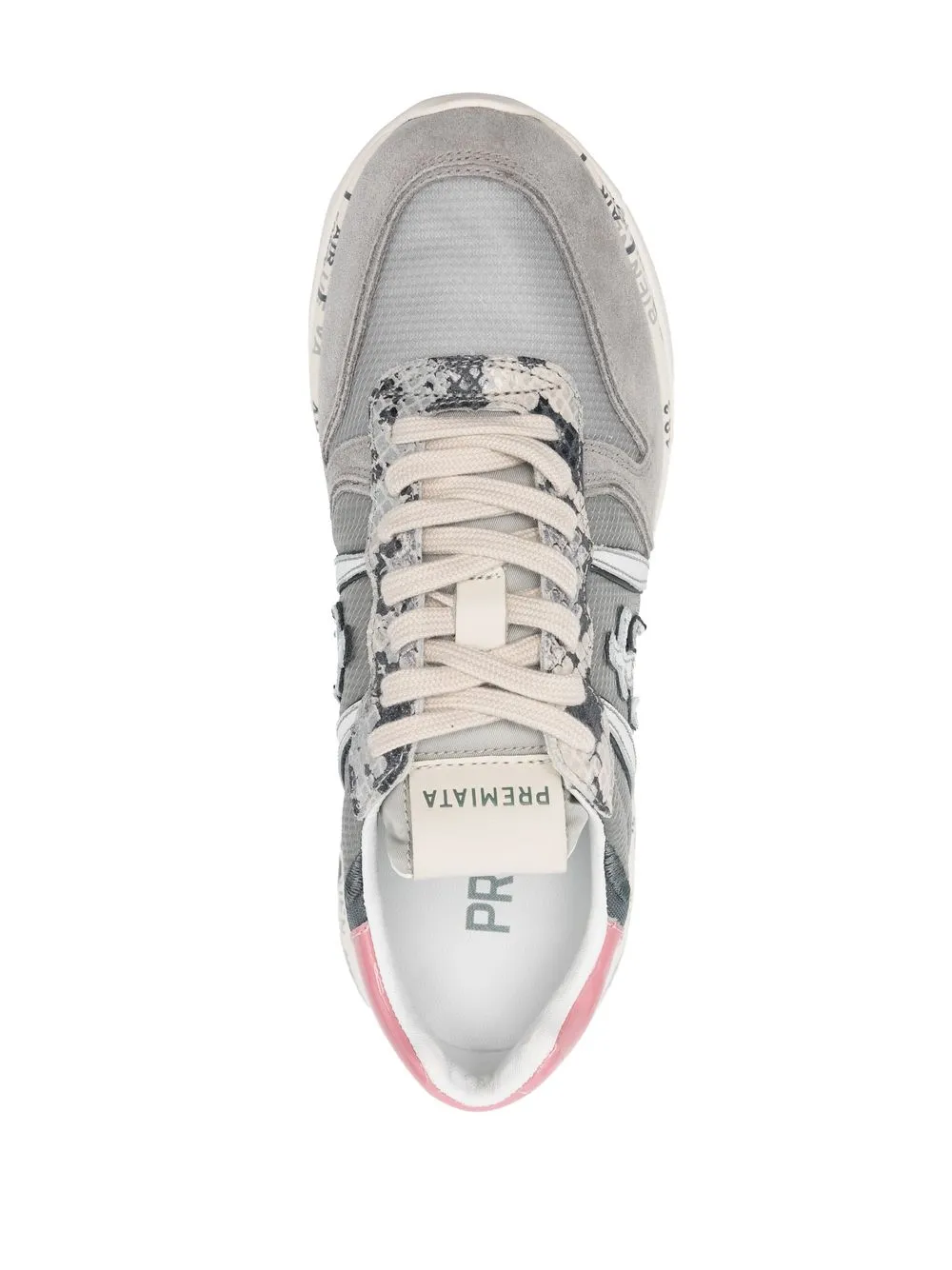 Shop Premiata Layla Low-top Lace-up Sneakers In Grau