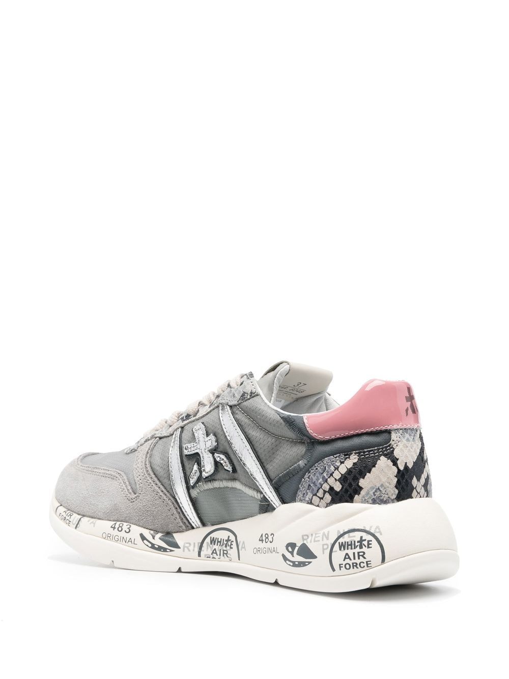 Shop Premiata Layla Low-top Lace-up Sneakers In Grau