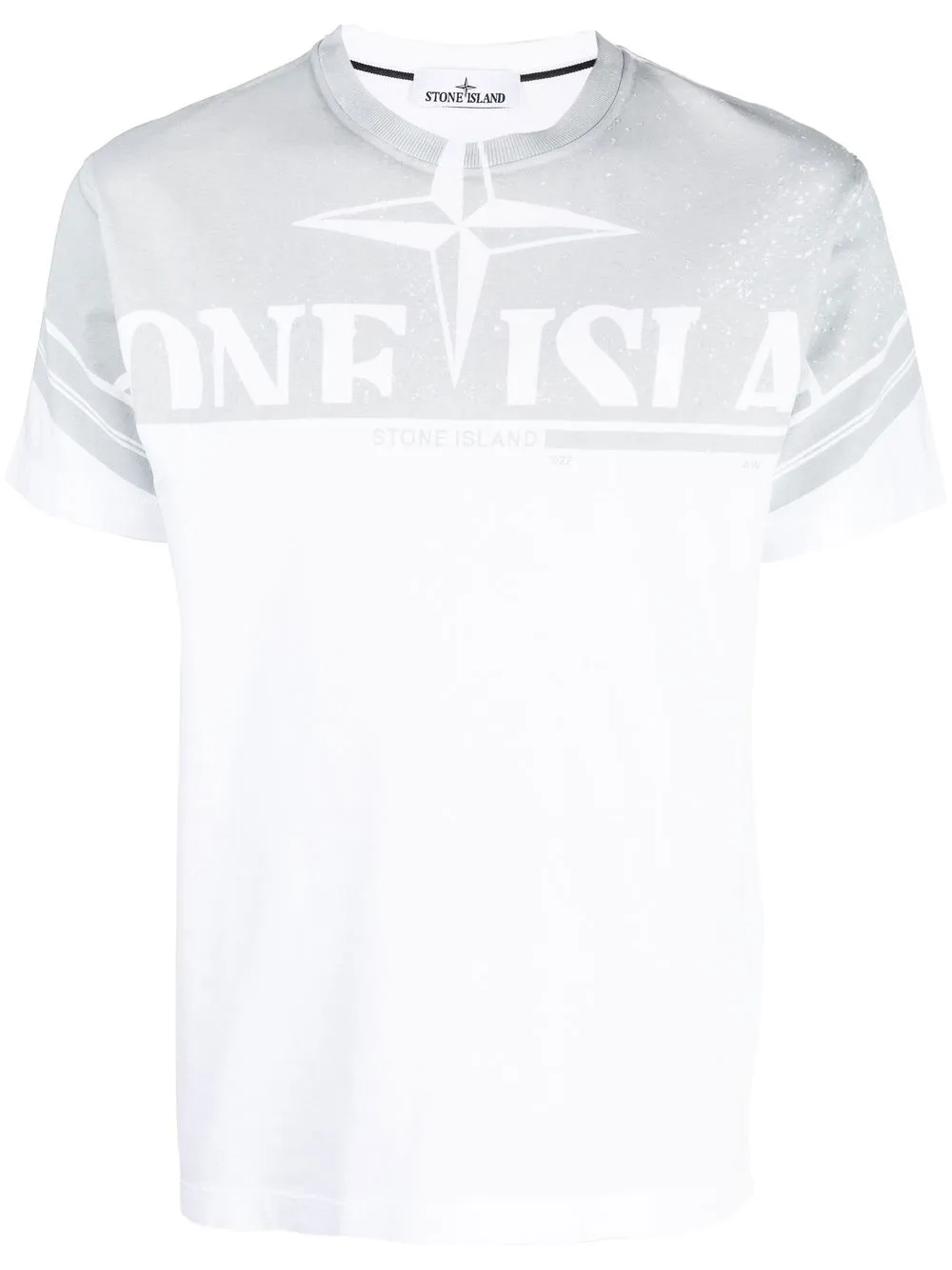 

Stone Island playera manga corta con logo estampado - Blanco