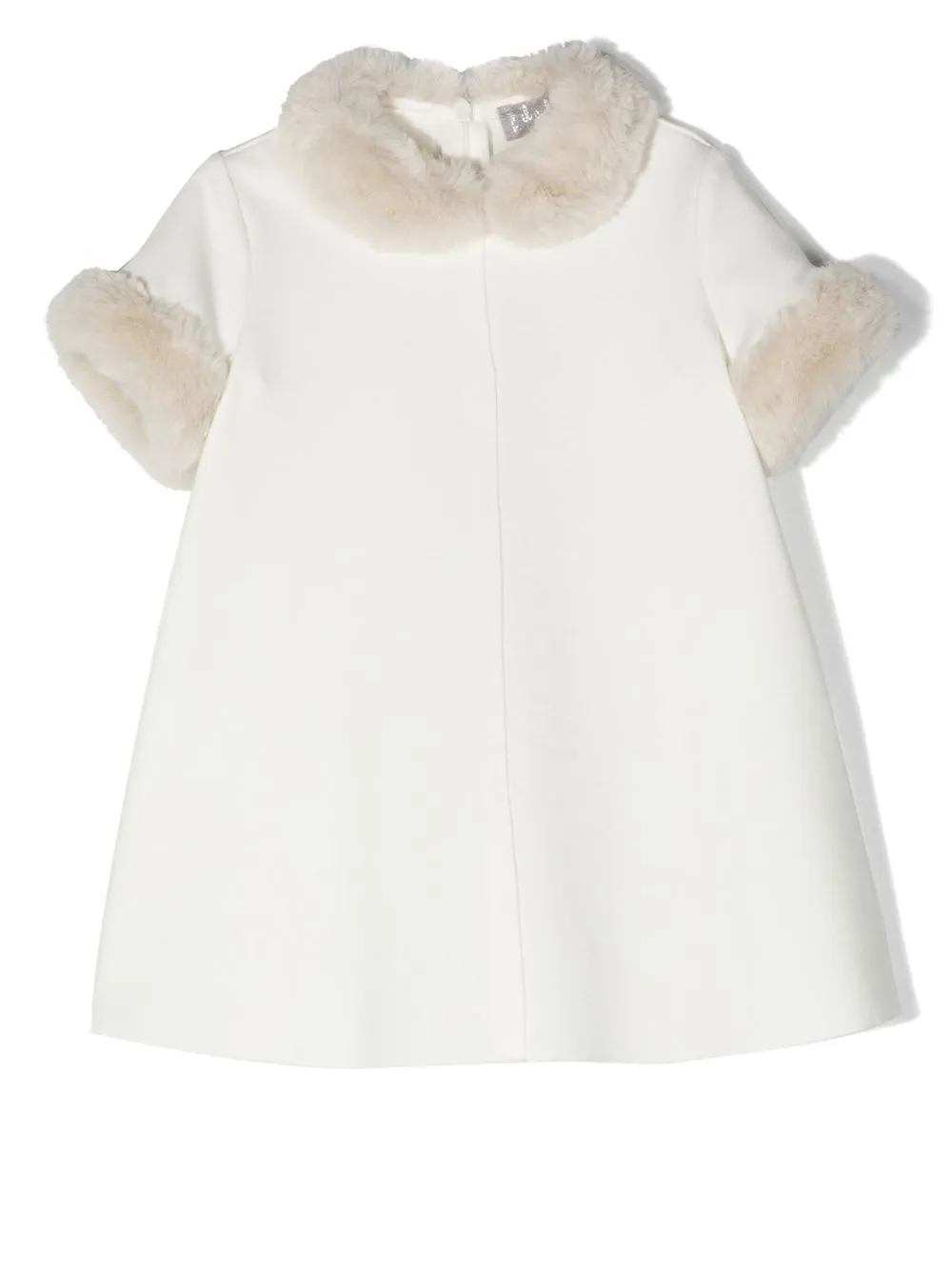 

Il Gufo vestido con ribete de pelo artificial - Blanco
