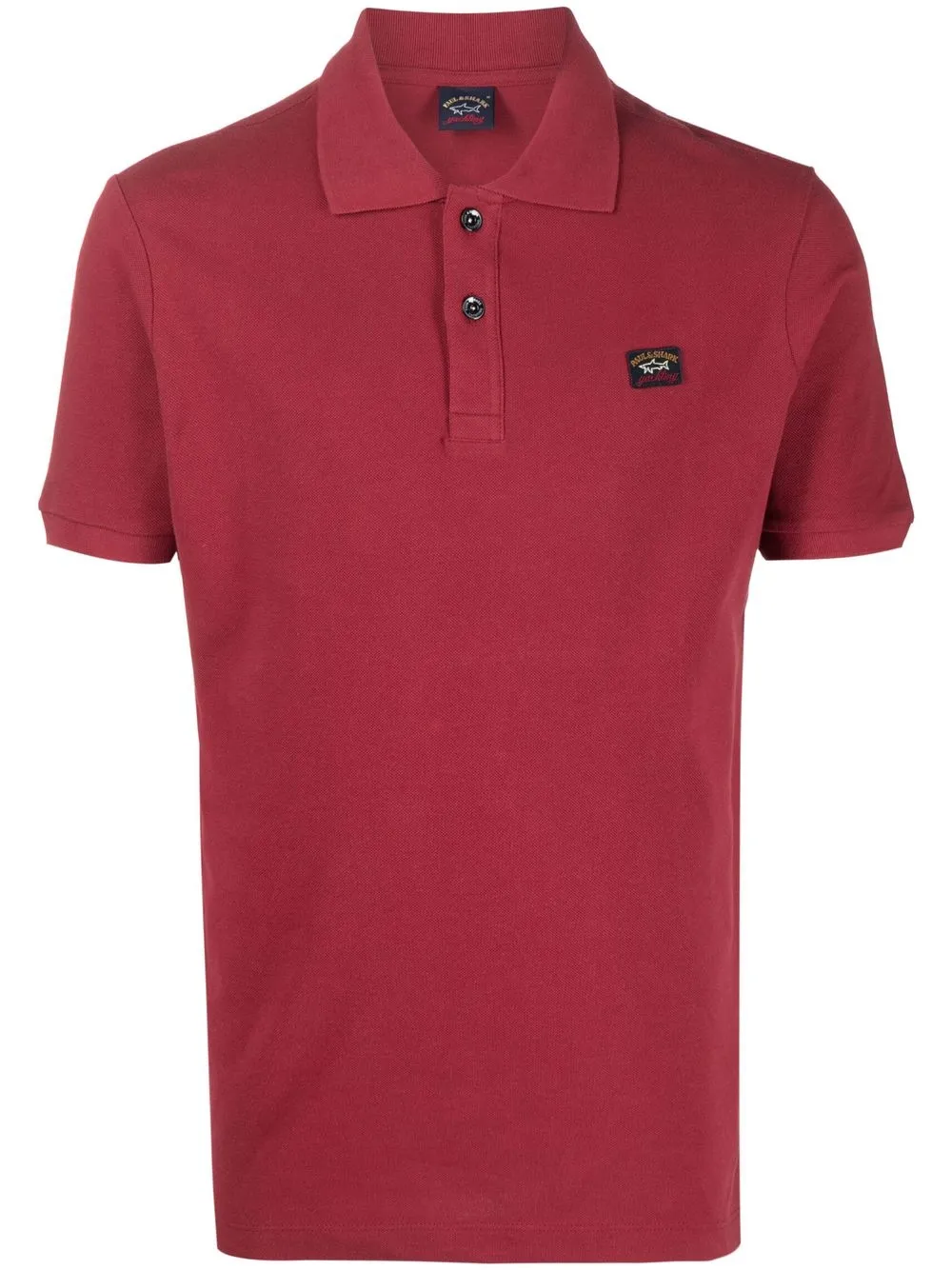 

Paul & Shark logo-patch short-sleeved polo shirt - Red