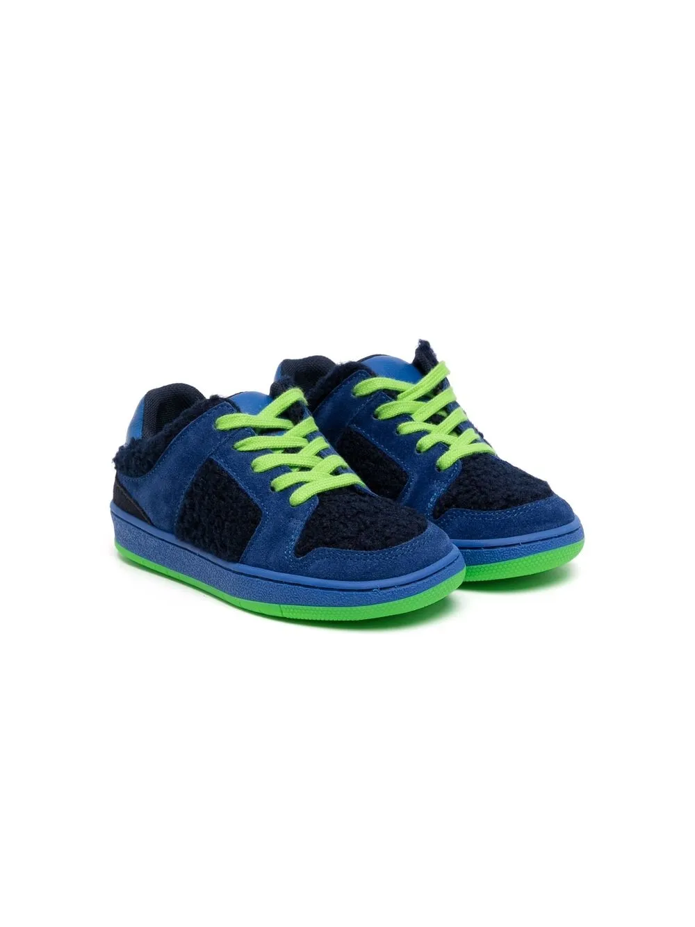 

Marc Jacobs Kids tenis de encaje en contraste - Azul