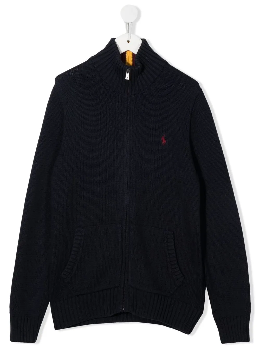 

Ralph Lauren Kids logo-embroidered zip-up jumper - Blue